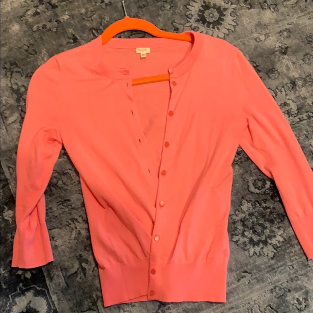 J.crew pink cardigan